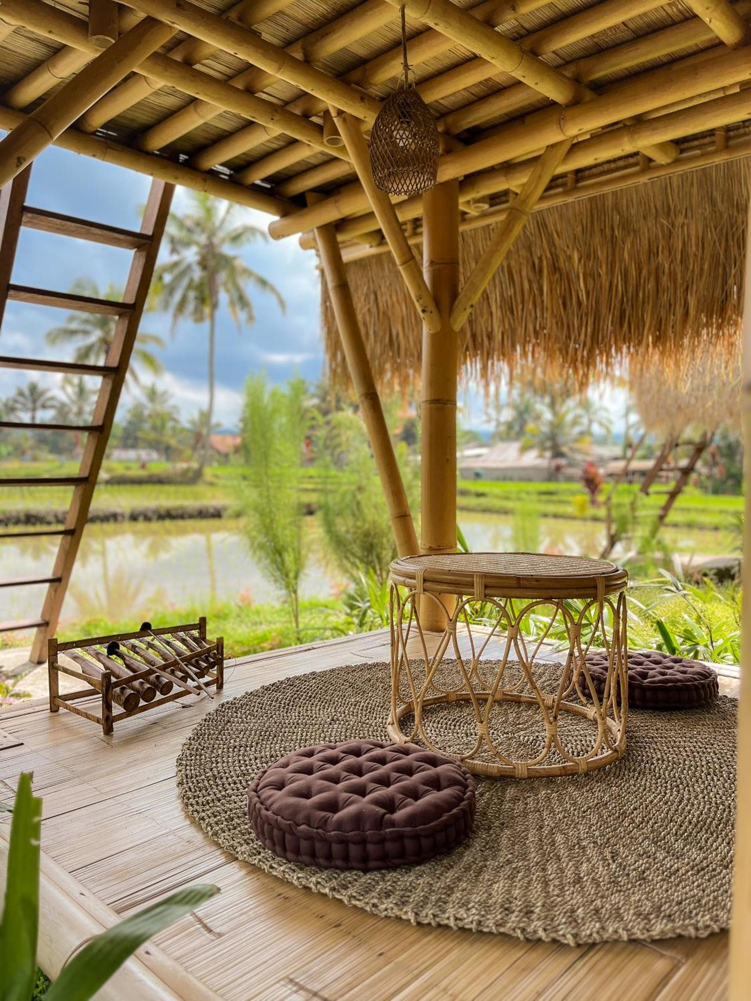 Kawig Bamboo House - Ricefield View, Eco Bamboo Home Tampaksiring Zewnętrze zdjęcie