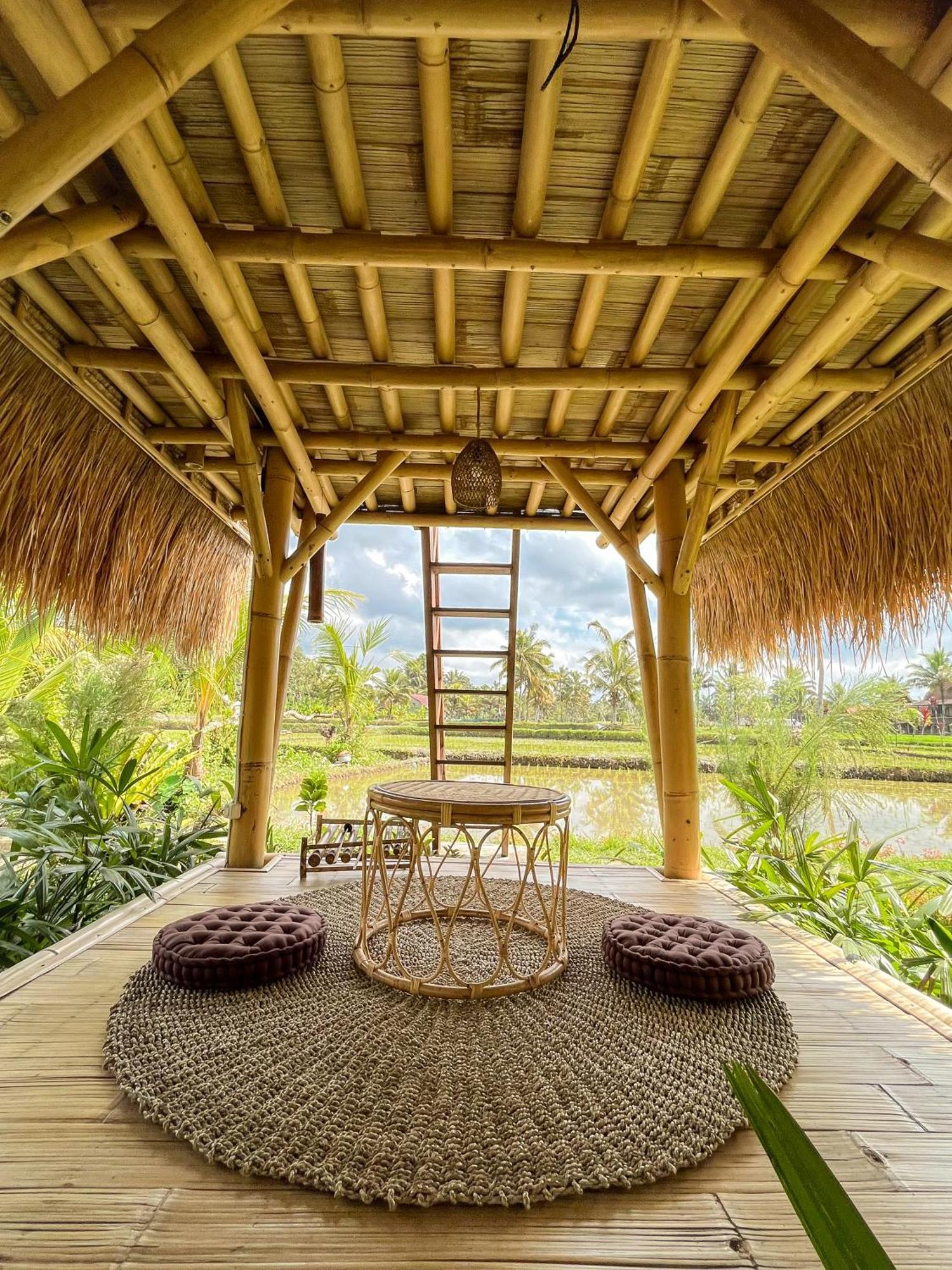 Kawig Bamboo House - Ricefield View, Eco Bamboo Home Tampaksiring Zewnętrze zdjęcie